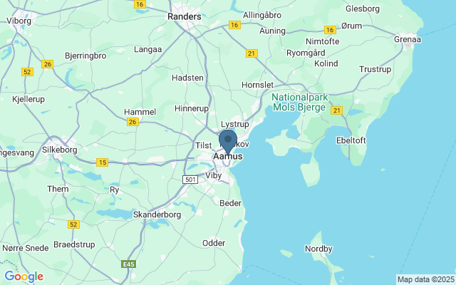 Kaart met locatie AroS Aarhus Kunstmuseum